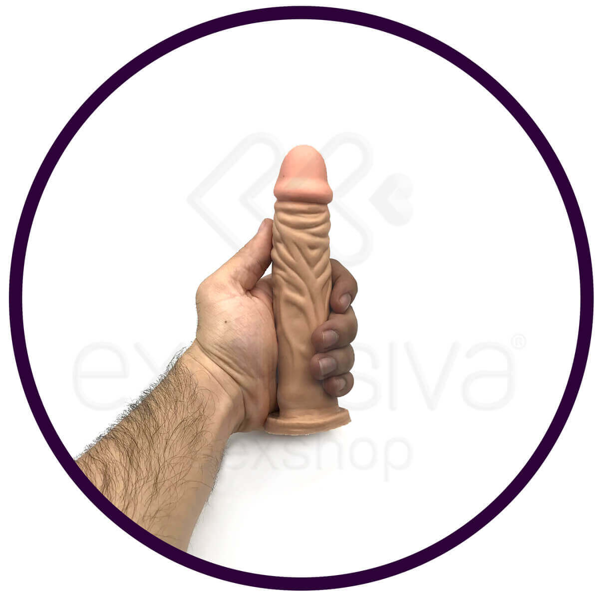 Real Peter - Cinta em Courvin com Prótese em Formato de Pênis Realístico em Silicone - 18 x 3,6 cm | Cor: Bege - 5