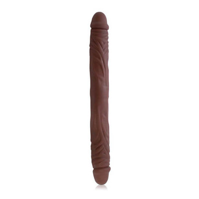 Foto 2 do produto Real Peter Double Dong - Pênis Duplo Havaiano Super Realístico em Silicone - 36 x 4 cm | Cor: Marrom