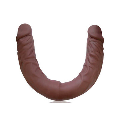 Foto 3 do produto Real Peter Double Dong - Pênis Duplo Havaiano Super Realístico em Silicone - 36 x 4 cm | Cor: Marrom