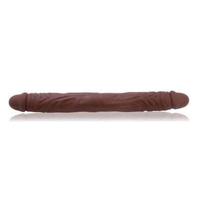 Real Peter Double Dong - Pênis Duplo Havaiano Super Realístico em Silicone - 36 x 4 cm | Cor: Marrom