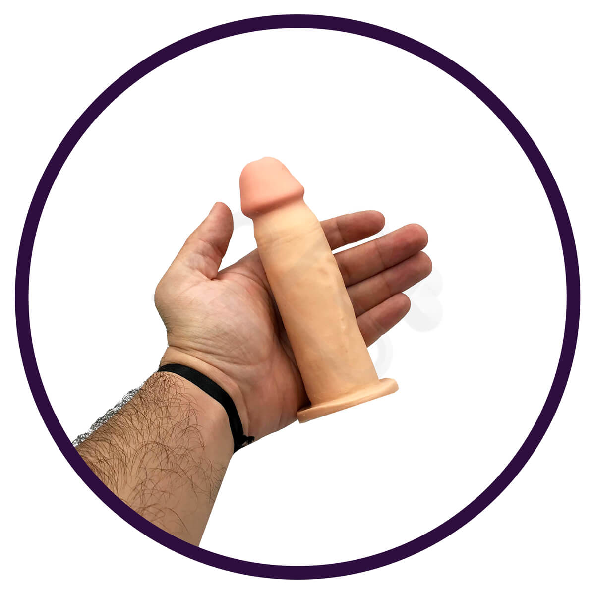 Real Peter Ideal - Prótese Peniana em Forma de Pênis Realístico em PVC com Base Achatada para Cintas Penianas - 13,5 x 3,7 cm - 5