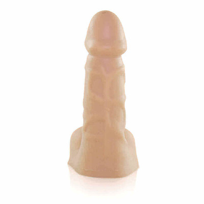 Foto 2 do produto Real Peter Mini Thor - Prótese Realística em Forma de Pênis Ereto com Glande Definida, Veias Salientes e Escroto - 10,6 x 4,2 cm | Cor: Bege
