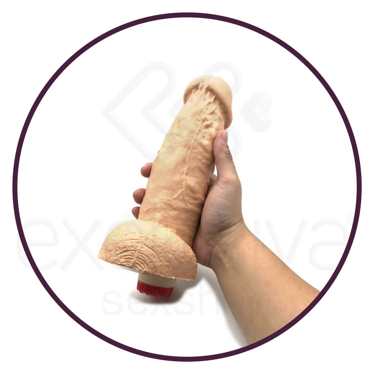 Prótese Realística em Forma de Pênis com Saliências, Glande Definida e Multivelocidade - Real Peter Rocco | 17 x 5,5 cm | Disponível em 3 Cores - 5