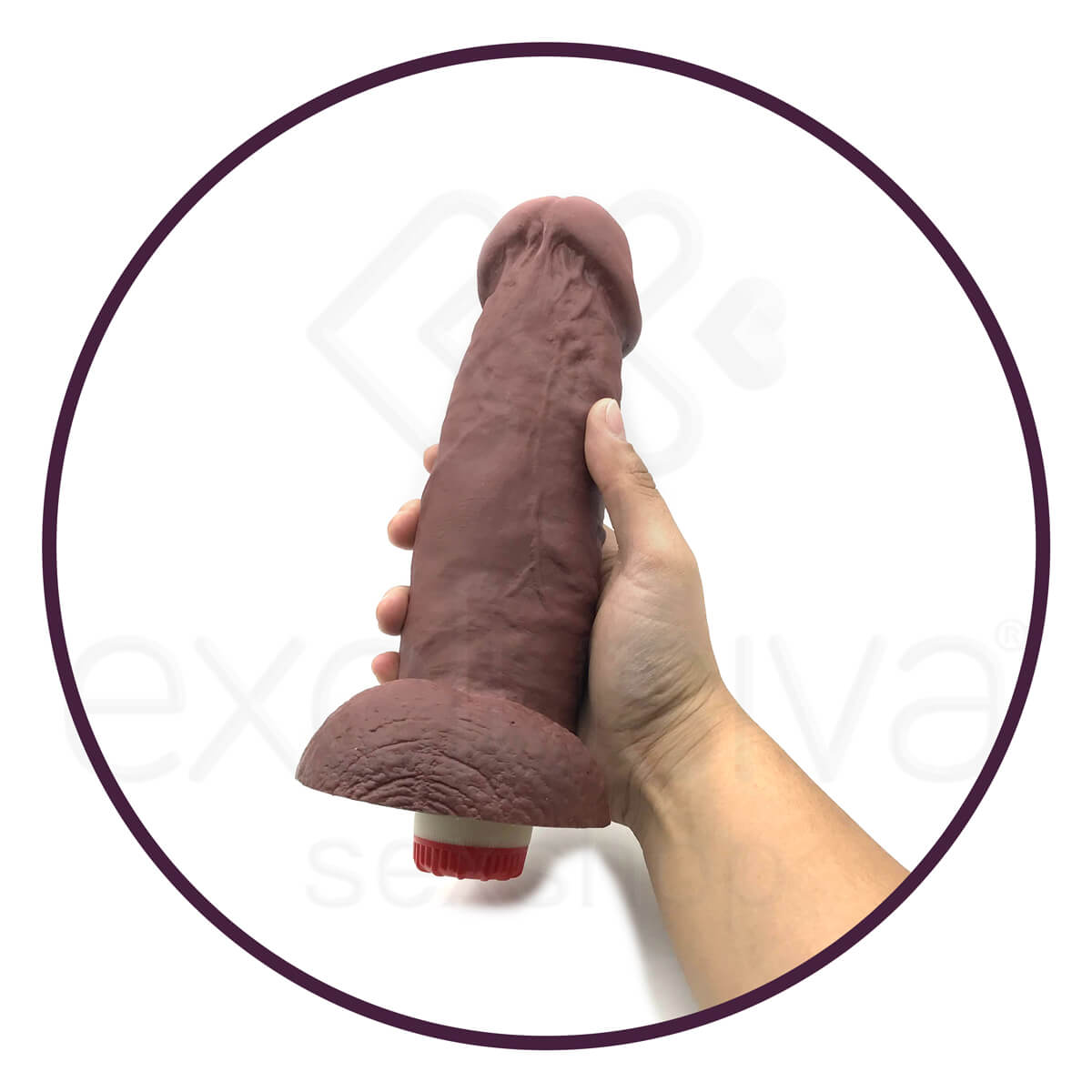 Prótese Realística em Forma de Pênis com Saliências, Glande Definida e Multivelocidade - Real Peter Rocco | 17 x 5,5 cm | Disponível em 3 Cores - 15