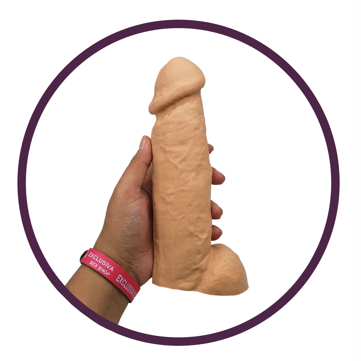 Prótese Realística em Forma de Pênis com Saliências Pelo Corpo e Glande Definida - Real Peter Rocco - 17 x 6 cm | Cor: Bege - 5