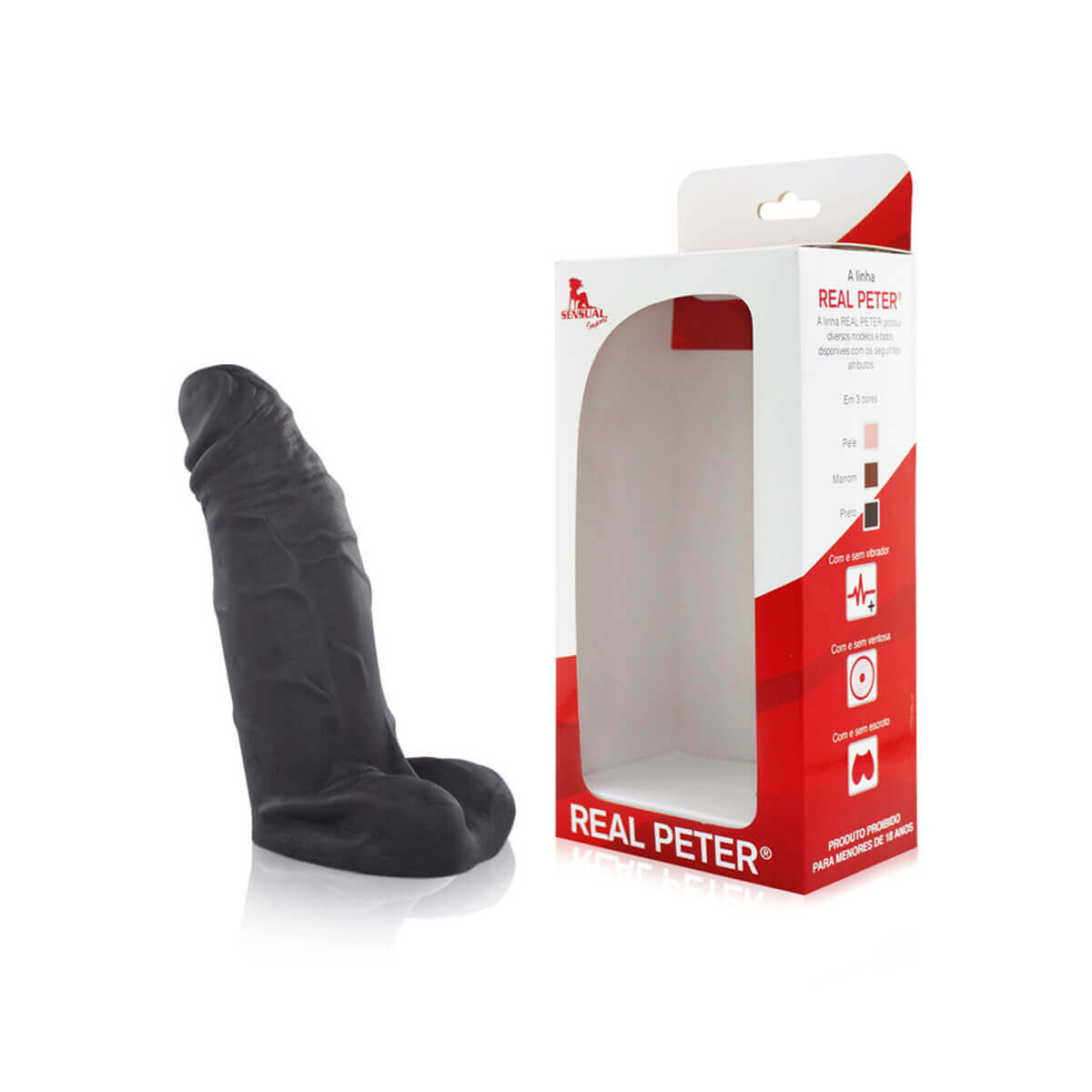 Prótese em Formato de Pênis com Glande Definida e Escroto - Real Peter Sacana | 12,5 x 4,3 cm | Disponível em 3 Cores - 6