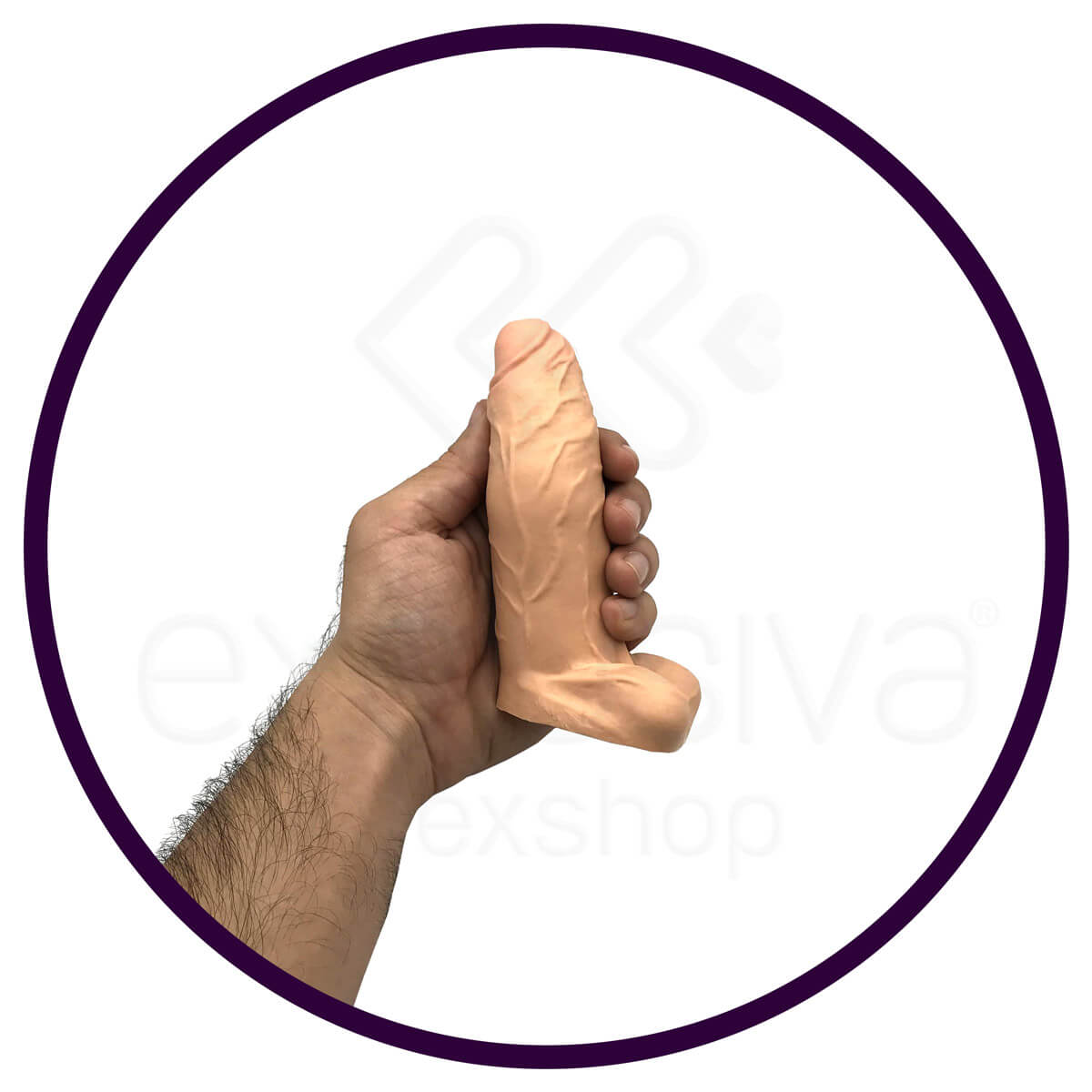 Prótese em Formato de Pênis com Glande Definida e Escroto - Real Peter Sacana | 12,5 x 4,3 cm | Disponível em 3 Cores - 5