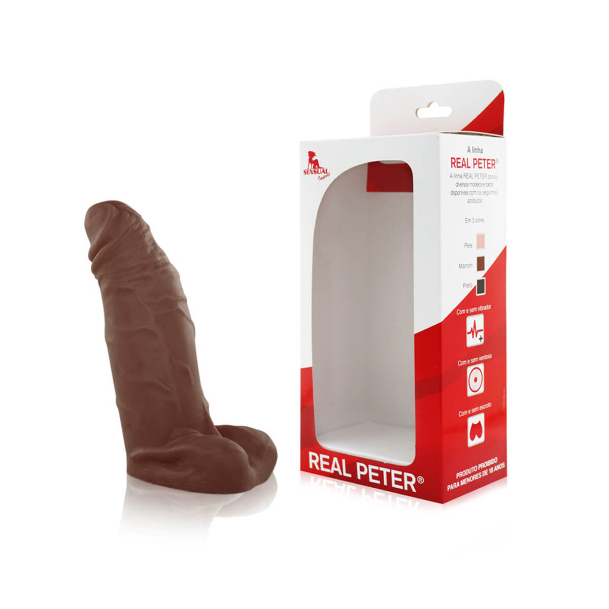 Prótese em Formato de Pênis com Glande Definida e Escroto - Real Peter Sacana | 12,5 x 4,3 cm | Disponível em 3 Cores - 11