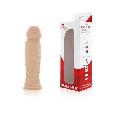Real Peter Style Charmoso - Prótese Peniana em Forma de Pênis Realístico com Glande Definida, Veias Salientes e A Prova D'Água - 18 x 4,9 cm