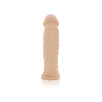 Foto 3 do produto Real Peter Style Charmoso - Prótese Peniana em Forma de Pênis Realístico com Glande Definida, Veias Salientes e A Prova D'Água - 18 x 4,9 cm