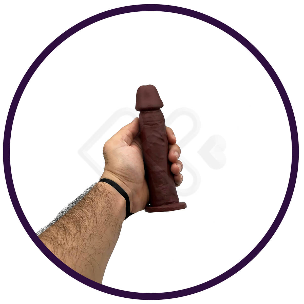 Real Peter Style - Prótese Realística em Forma de Pênis Ereto com Veias Suaves, Glande Definida e Base Achatada - 16 x 4 cm | Cor: Marrom - 5