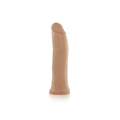 Foto 3 do produto Real Style Tauros - Prótese Realística em Formato de Pênis com Glande e Textura de Veias e Resistente à Água - 18 x 4,8 cm | Cor: Bege