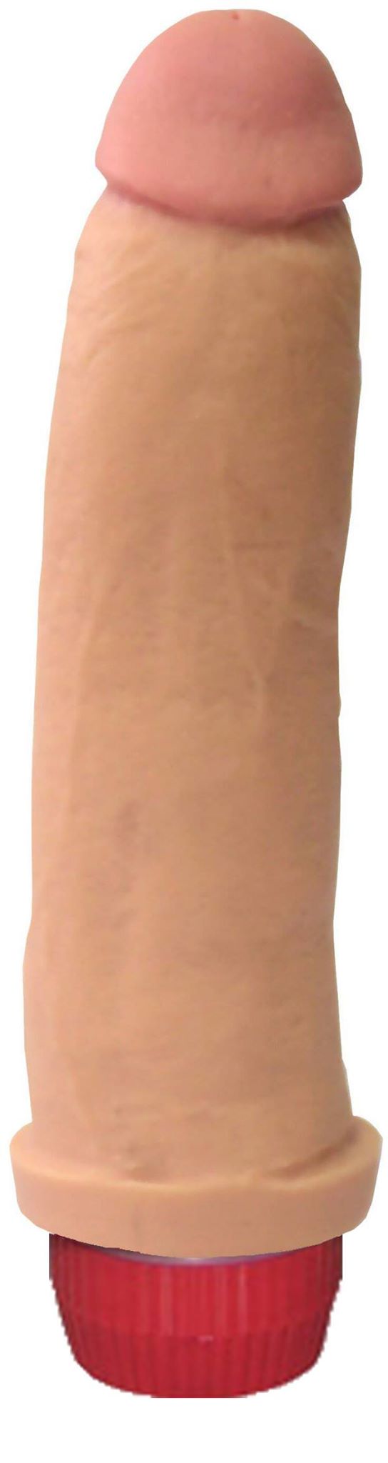 Real Style Tauros - Prótese Realística em Formato de Pênis com Glande, Textura de Veias e Vibração - 19 x 4,6 cm | Cor: Bege - 3
