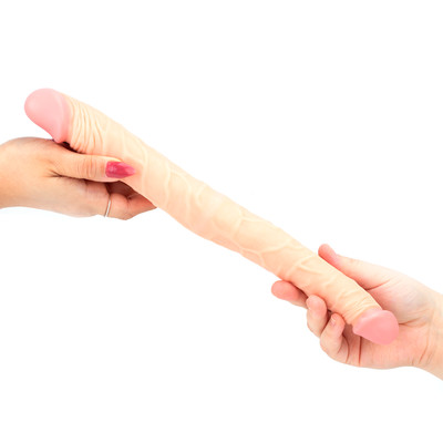 Pênis Duplo em TPE com Glande Definida nas 2 Extremidades - Lovetoy Realistic Double Dildo | 36 cm