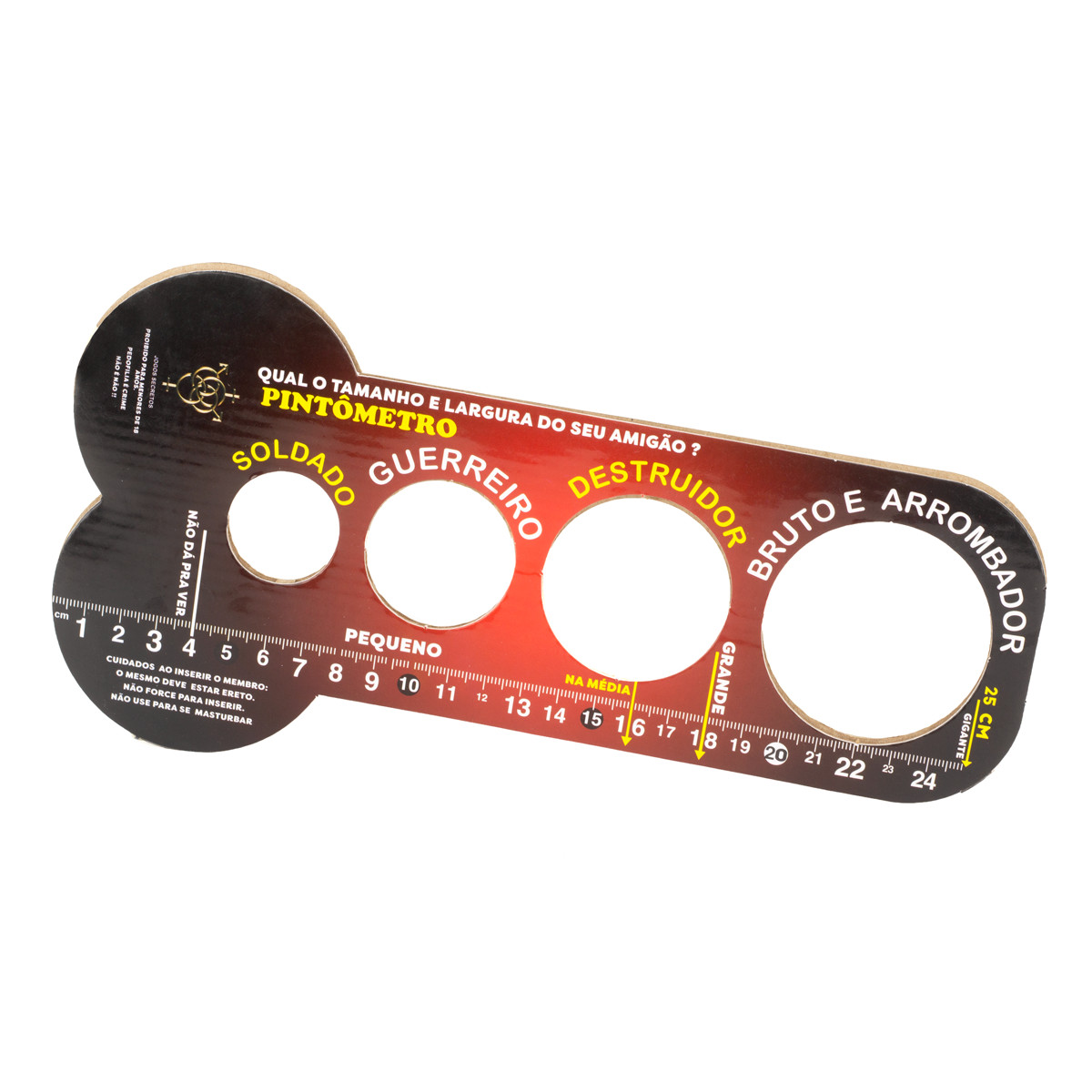 Régua para Medir Tamanho e Espessura do Pênis - Jogos Secretos Pintômetro - 4