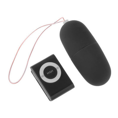 Foto 2 do produto Remote Control Vibrating Egg - Bullet com Controle Sem Fio em Silicone Macio e 20 Níveis de Velocidade - 7,5 x 3,2 cm | Cor: Preto