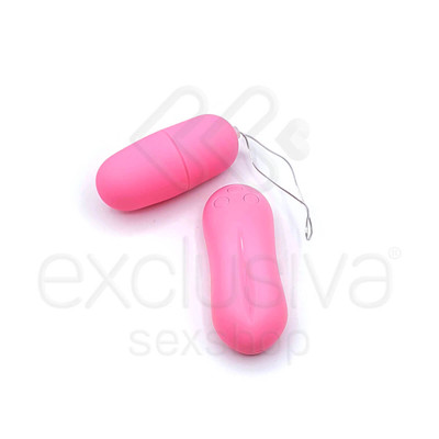Foto 3 do produto Remote Control Vibrating Egg - Bullet Revestido em Silicone Soft Touch com 60 Modos de Vibração e Controle sem Fio - 7,6 x 3,1 cm | Cor: Rosa
