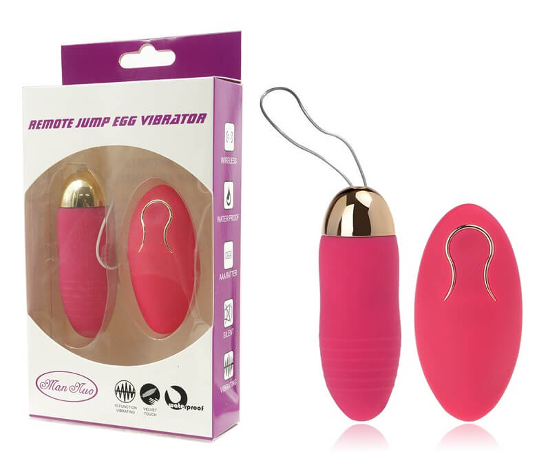 Bullet Revestido em Silicone com 10 Modos de Vibração e Controle Remoto Sem Fio - Remote Jump Egg Vibrator | 8,2 x 2,8 cm | Disponível em 2 Cores - 3