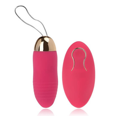 Foto 4 do produto Bullet Revestido em Silicone com 10 Modos de Vibração e Controle Remoto Sem Fio - Remote Jump Egg Vibrator | 8,2 x 2,8 cm | Disponível em 2 Cores