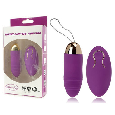Foto 1 do produto Bullet Revestido em Silicone com 10 Modos de Vibração e Controle Remoto Sem Fio - Remote Jump Egg Vibrator | 8,2 x 2,8 cm | Disponível em 2 Cores