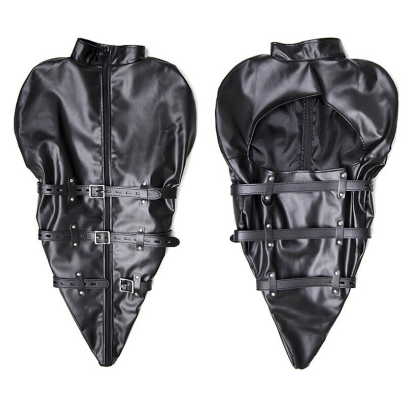 Restritor para Braços em Couro Sintético com Fivelas Ajustáveis e Zíper - 2