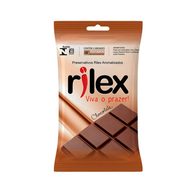 Preservativo Lubrificando com Aroma de Chocolate - Rilex Aromáticos | 3 Unidades