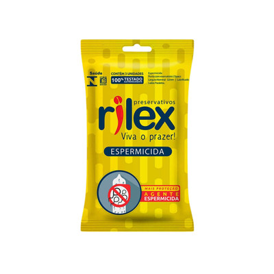 Foto 1 do produto Preservativo Masculino com Substâncias que Eliminam os Espermatozoides - Rilex Premium Espermicida - 3 Unidades