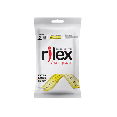 Foto 1 do produto Preservativo Masculino Extra Largo 56mm - Rilex Premium Extra Large - 3 Unidades