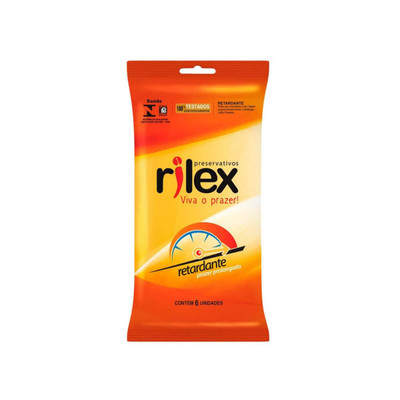 Preservativo Masculino com Efeito Retardante - Rilex Premium Retardante - 6 Unidades