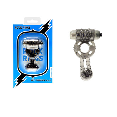 Foto 1 do produto Rock Rings The Thunder Ball - Anel Peniano com Estimulador de Clítoris, períneo e Vibração Única - 9,1 x 6 cm