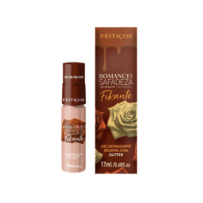 Foto 1 do produto Gel Estimulante Beijável com Glitter e Efeito de Aquecimento - Romance com Safadeza Bombom Trufado - 17 ml