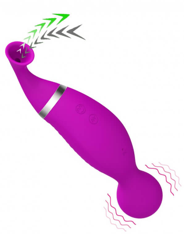 Romance Swan - Estimulador Clitoriano Recarregável com 12 Modos de Sucção e 12 Funções de Vibração, a Prova D'Água - 17,3 x 3,6 cm - 5