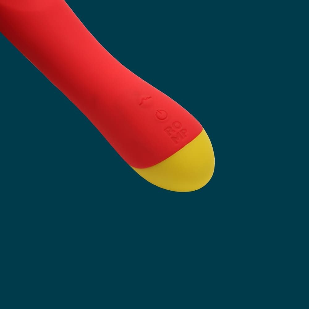 Vibrador de Ponto G em Silicone com 10 Modos de Vibração e Textura Anelar - ROMP Hype Vibrator G- Spot | 13,7 x 3,7 cm - 3