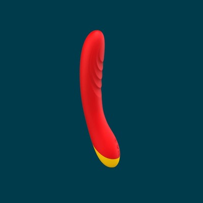 Foto 4 do produto Vibrador de Ponto G em Silicone com 10 Modos de Vibração e Textura Anelar - ROMP Hype Vibrator G- Spot | 13,7 x 3,7 cm