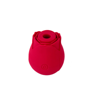 Foto 2 do produto Estimulador Clitoriano Recarregável em Silicone com Formato de Rosa e 10 Modos de Pulsação - Rose Vibrator | 6,5 x 5,7 cm