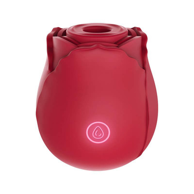 Foto 1 do produto Estimulador Clitoriano Recarregável em Silicone com Formato de Rosa e 10 Modos de Pulsação - Rose Vibrator | 6,5 x 5,7 cm