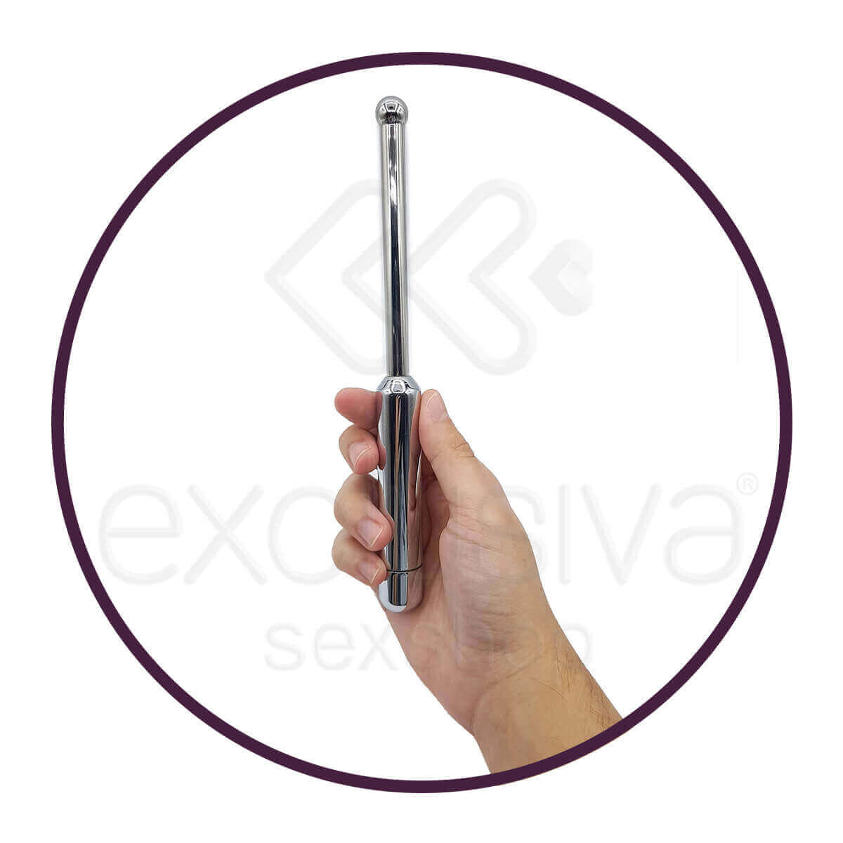 Runyu Vibrating Urethal Sound - Penetrador de Uretra com 20 Modos de Vibrações - 19,5 x 0,9 cm - 2