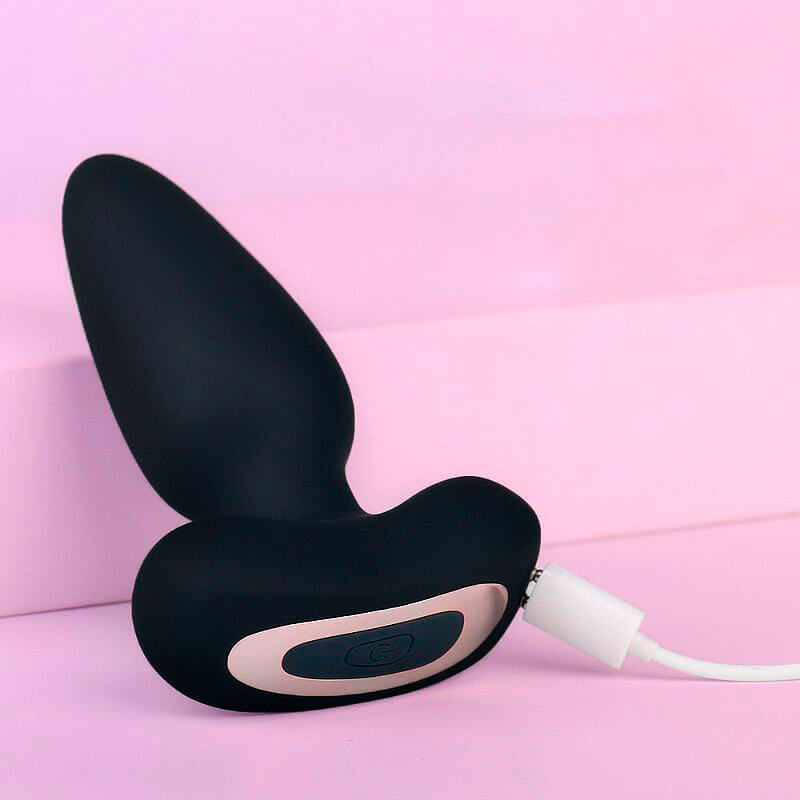 Plug Anal Cônico em Silicone com 9 Modos de Vibração e Controle Remoto sem Fio - S-Hande Albert RCT - 9,8 x 3,7 cm - 6