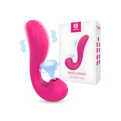 Vibrador de Ponto G com 10 Modos de Vibração e Estimulador de Clitóris com 5 Modos de Pulsação - S-Hande Angel's Wings | 12 x 3,4 cm | Disponível em 2 Cores