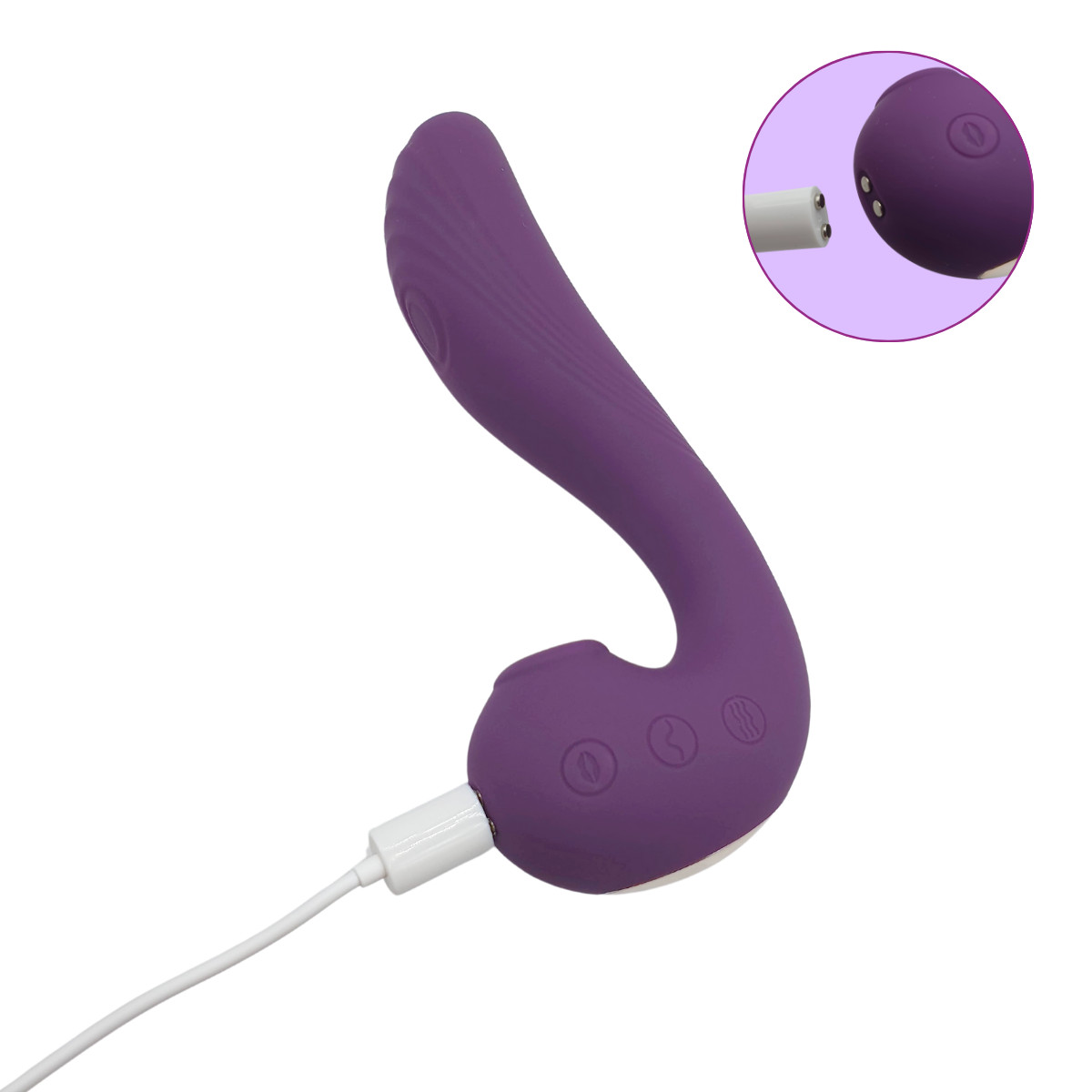 Vibrador de Ponto G com 10 Modos de Vibração e Estimulador de Clitóris com 5 Modos de Pulsação - S-Hande Angel's Wings | 12 x 3,4 cm | Disponível em 2 Cores - 8