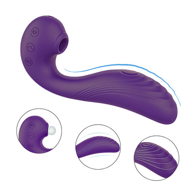 Foto 7 do produto Vibrador de Ponto G com 10 Modos de Vibração e Estimulador de Clitóris com 5 Modos de Pulsação - S-Hande Angel's Wings | 12 x 3,4 cm | Disponível em 2 Cores