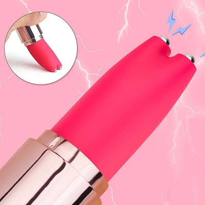 Foto 8 do produto Vibrador no Formato de Batom Recarregável em Silicone com 9 Modos de Vibração e Modo de Choque - S-Hande Betty | 10,4 x 2,4 cm