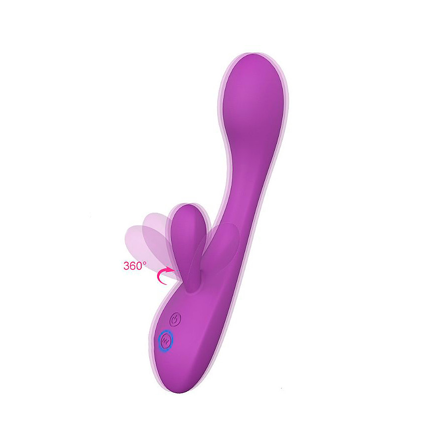 Vibrador Rabbit Recarregável com 9 Modos de Vibração e Estimulador de Clitóris Flexível - S-Hande Boom | 13 x 3,5 cm - 2
