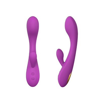 Vibrador Rabbit Recarregável com 9 Modos de Vibração e Estimulador de Clitóris Flexível - S-Hande Boom | 13 x 3,5 cm