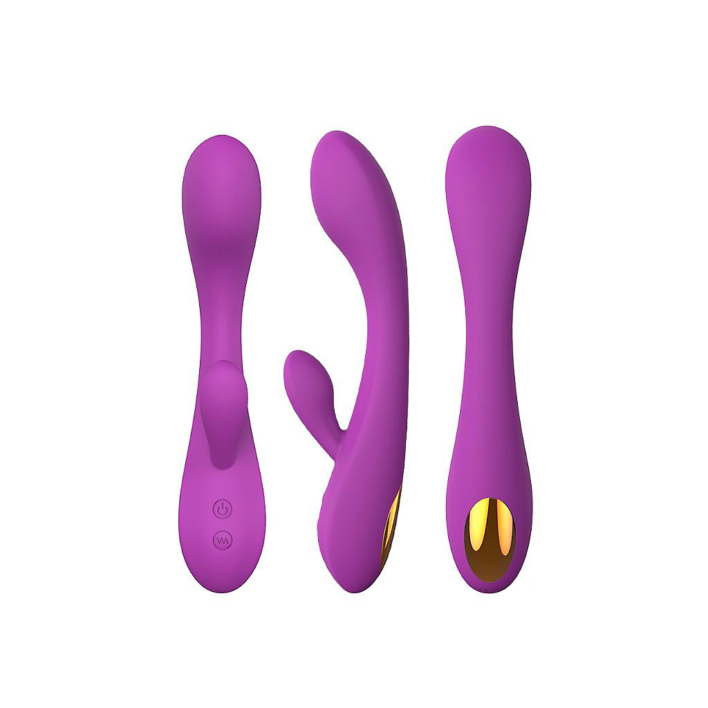 Vibrador Rabbit Recarregável com 9 Modos de Vibração e Estimulador de Clitóris Flexível - S-Hande Boom | 13 x 3,5 cm - 3