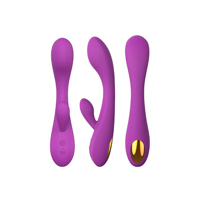 Foto 3 do produto Vibrador Rabbit Recarregável com 9 Modos de Vibração e Estimulador de Clitóris Flexível - S-Hande Boom | 13 x 3,5 cm