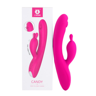 Vibrador Estimulador de Ponto G e Clítoris em Silicone com 9 Modos de Vibrações e Pulsação - S-Hande Candy | 13,4 x 3,4 cm | Disponível em 2 Cores