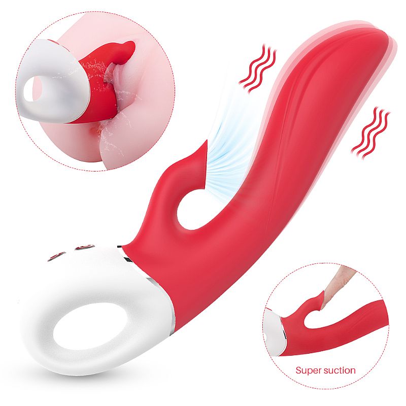 Vibrador Estimulador de Ponto G e Clitóris em Silicone com 9 Modos de Vibração e Sucção - S-Hande DEW | 13 x 3,5 cm | Disponível em 3 Cores - 3