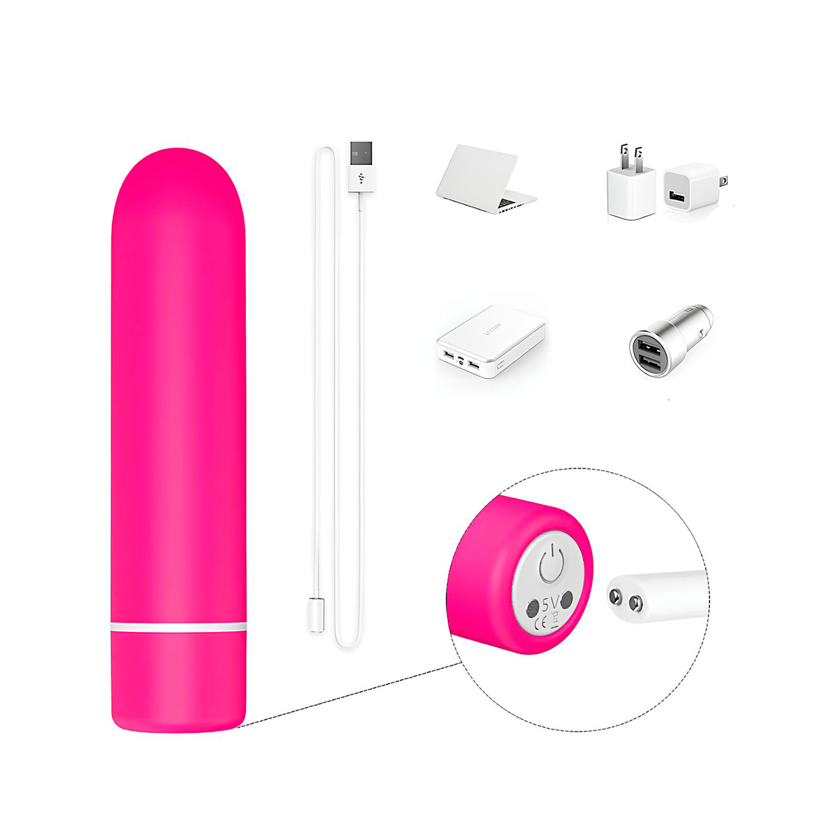 Massageador de Clítoris e Mamilos, Recarregável com 9 Modos de Vibração e Carregamento via USB - S-Hande Glory | 10,5 x 5,5 cm | Disponível em 2 Cores - 2