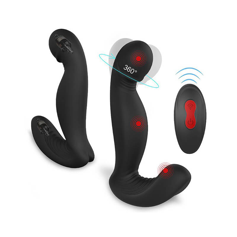 Massageador de Próstata Recarregável com Rotação 360° em 9 Modos de Rotação e Vibração - S-Hande Jiggle RCT | 9,9 x 2,8 cm - 5